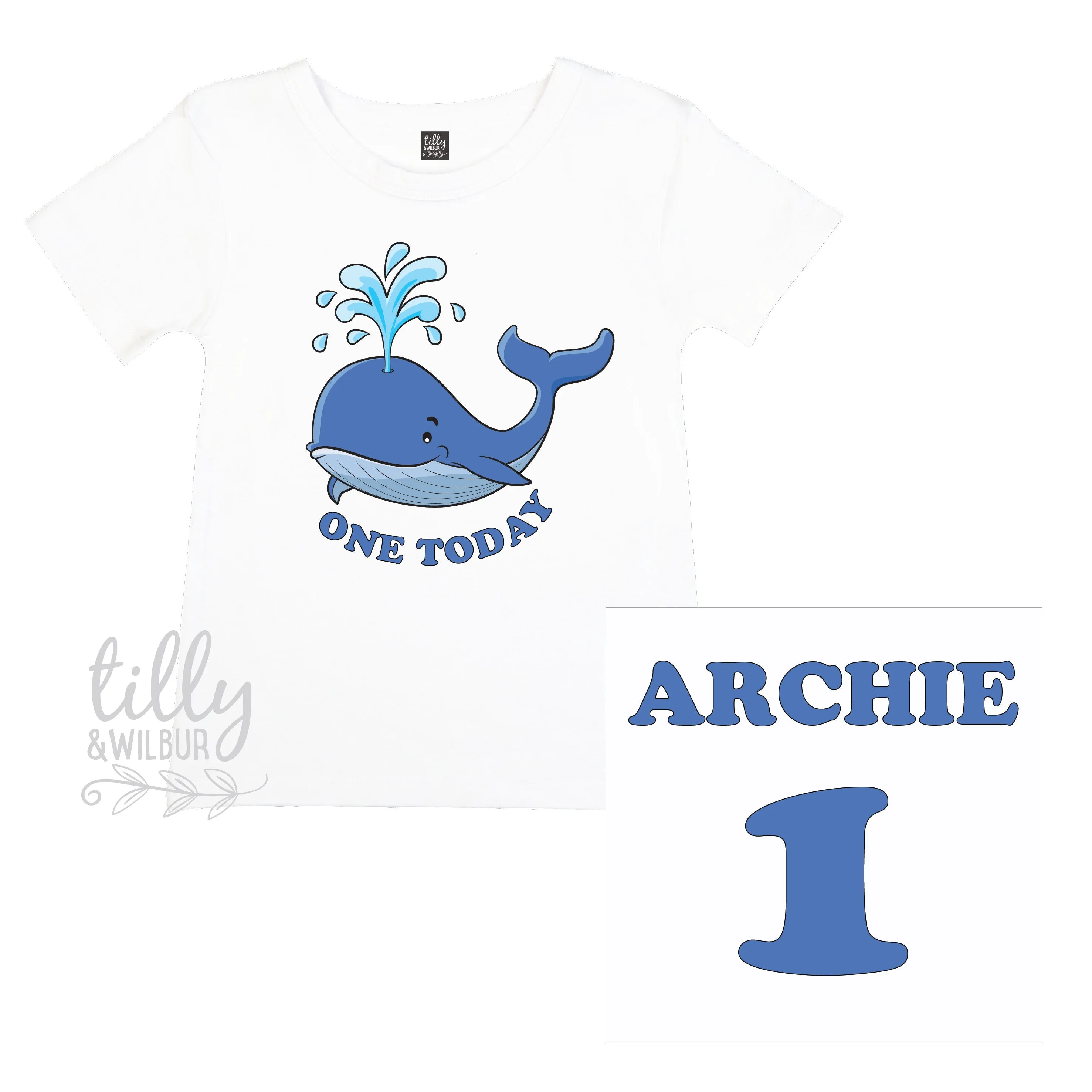 1st Birthday Whale T-Shirt