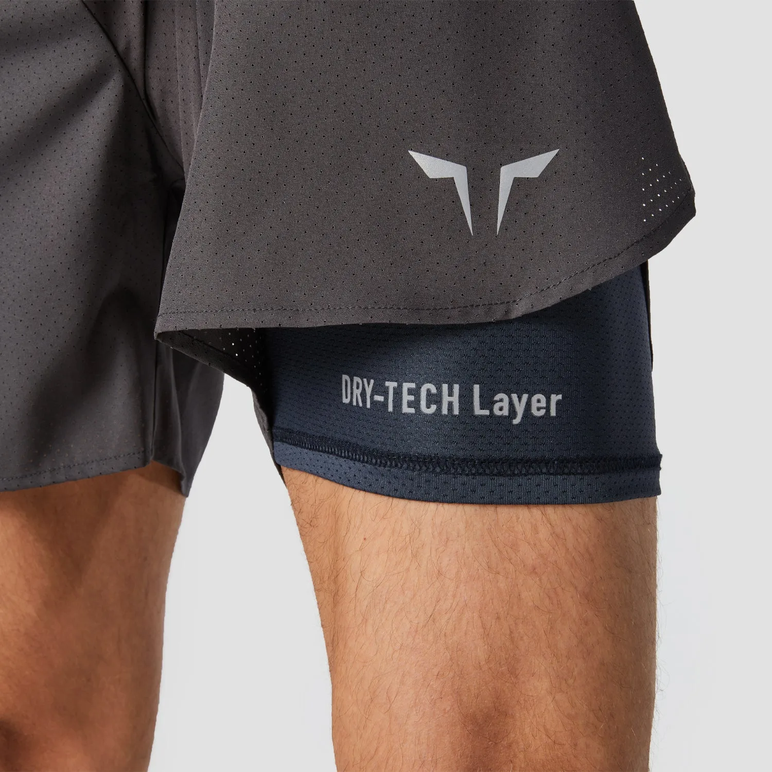 2-in-1 Dry Tech Shorts 2.0 - Charcoal