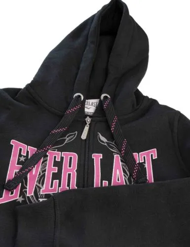 2 x Everlast Womens Black Heritage Zip Hoodie Jacket