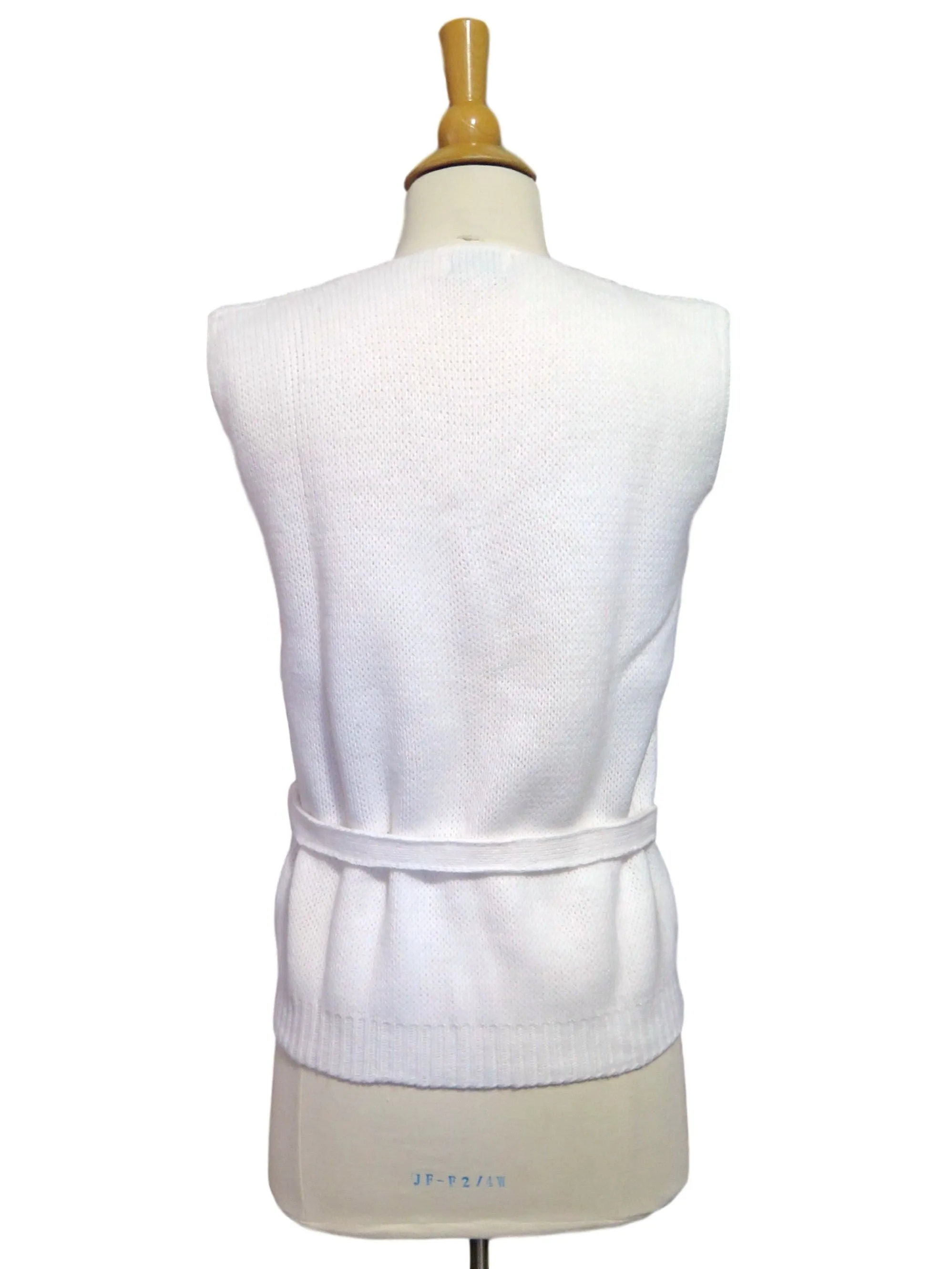 60s Belted Sweater Vest - sm, med