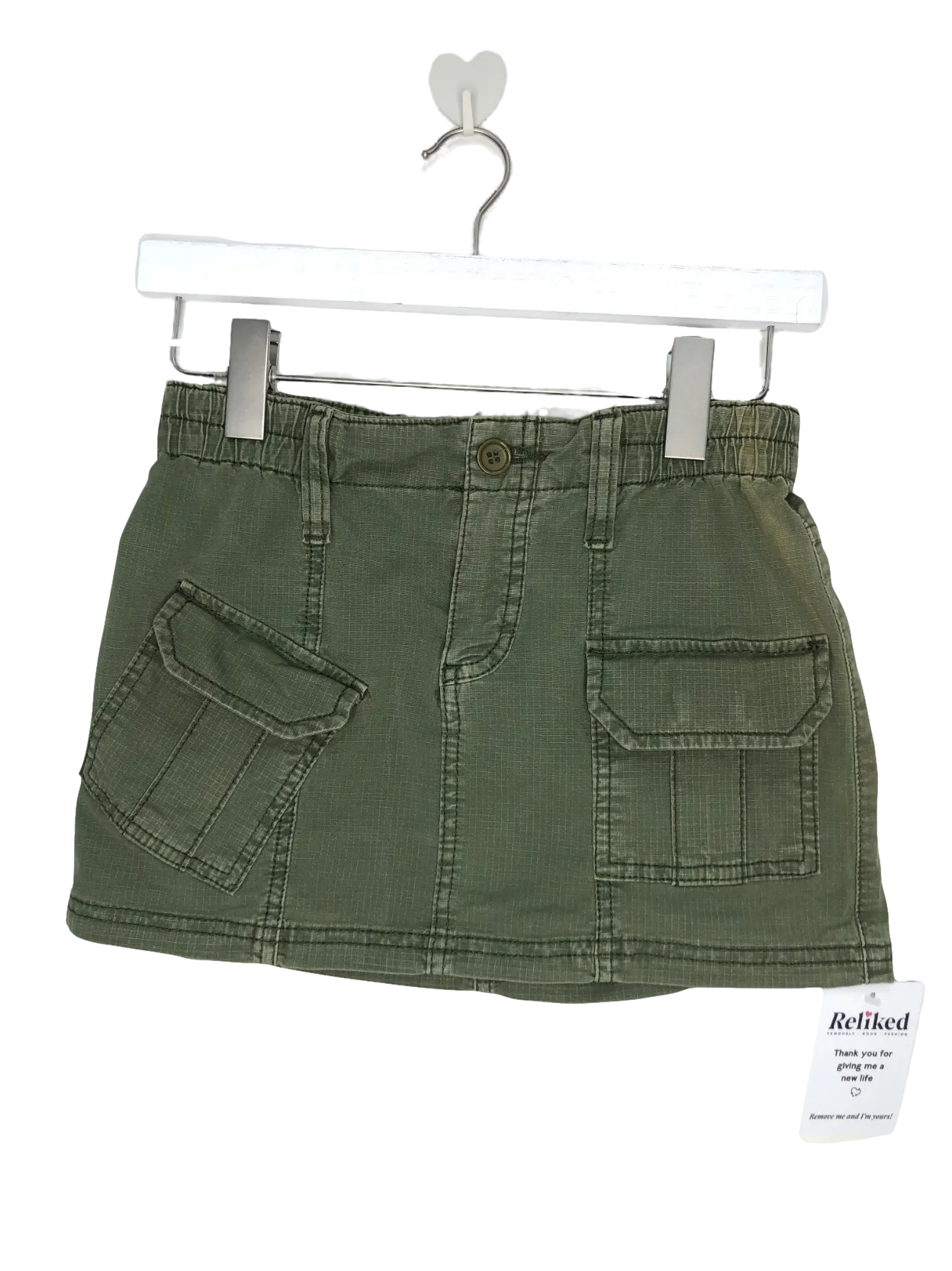 BDG Green Y2k Cargo Skirt UK XS