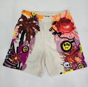 Bermuda shorts in popeline with multicolor print