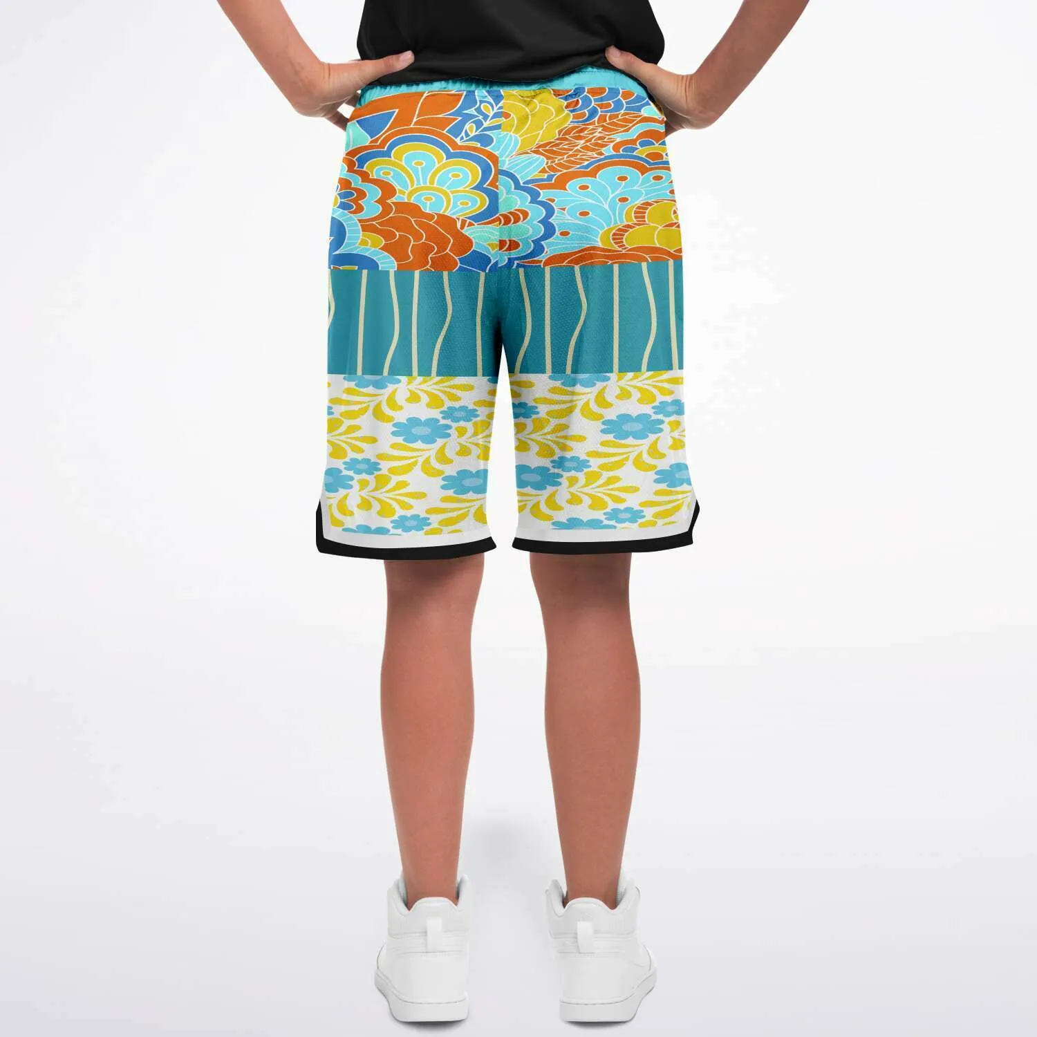 Blue Bullwinkle Unisex Basketball Shorts