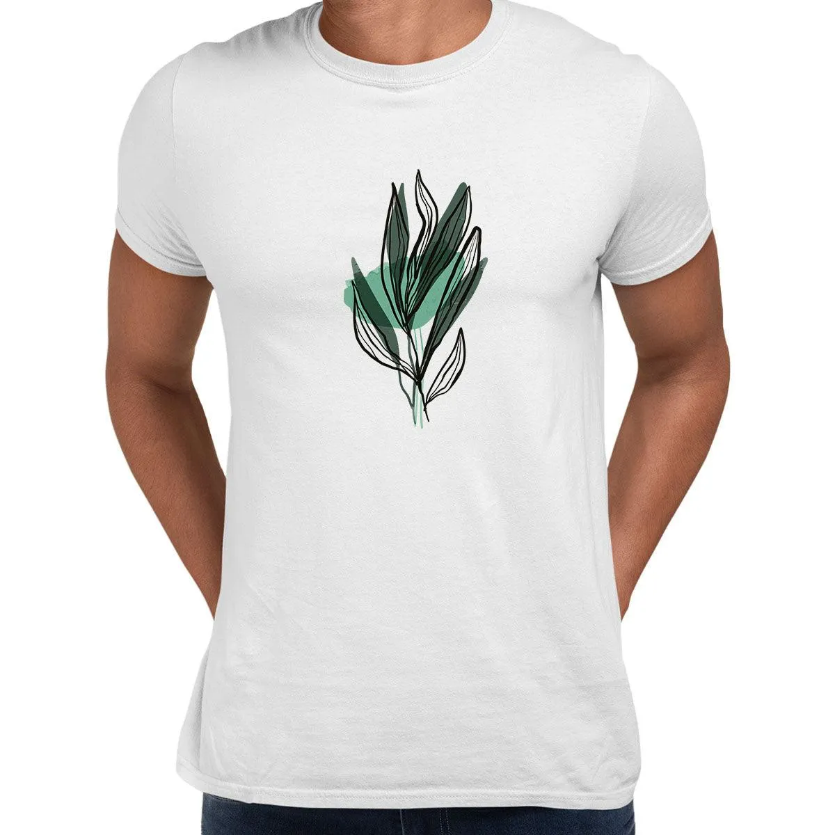 Botanical Leaf Floral T-Shirt Summer Colorful Art Print Plant Women Kids Unisex T-shirt