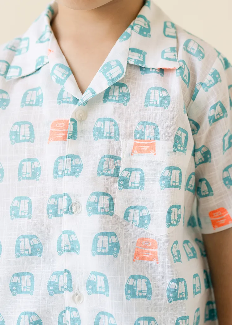 Boys Auto Printed Shirt