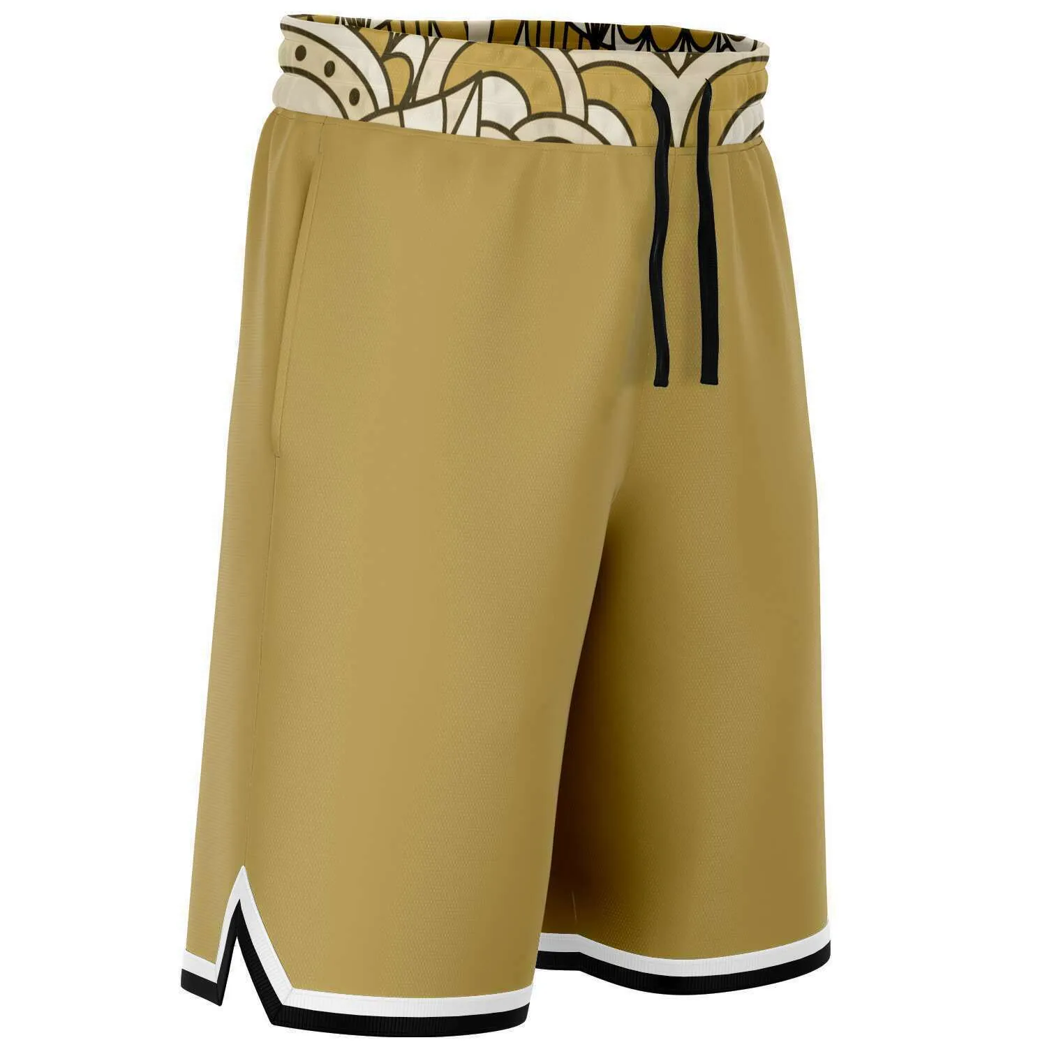 Brown Amarillo Unisex Basketball Shorts