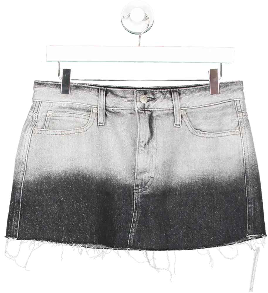 Calvin Klein Jeans Est. 1978 Black Low Rise Mini Skirt In Ombre Dye W29