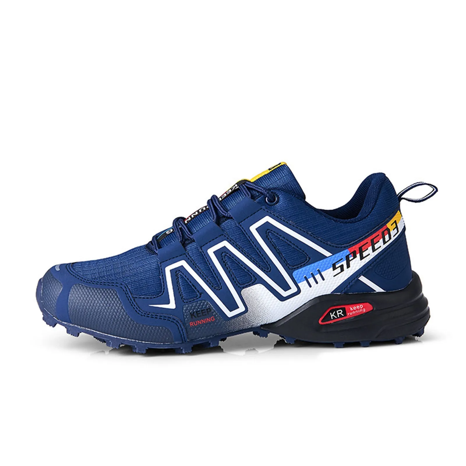 CASUAL LIGHTWEIGHT CONTRASTING COLOR DRAWSTRING OUTDOOR SPORT SHOES