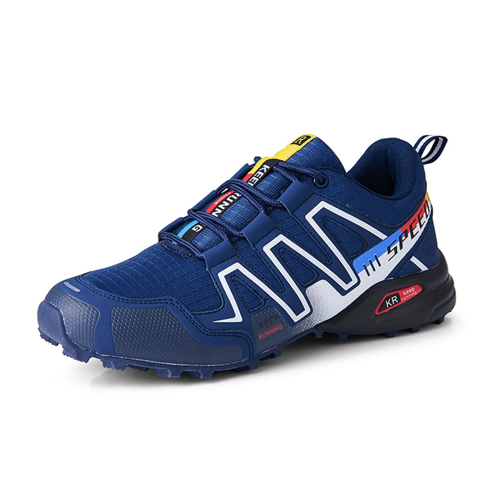 CASUAL LIGHTWEIGHT CONTRASTING COLOR DRAWSTRING OUTDOOR SPORT SHOES