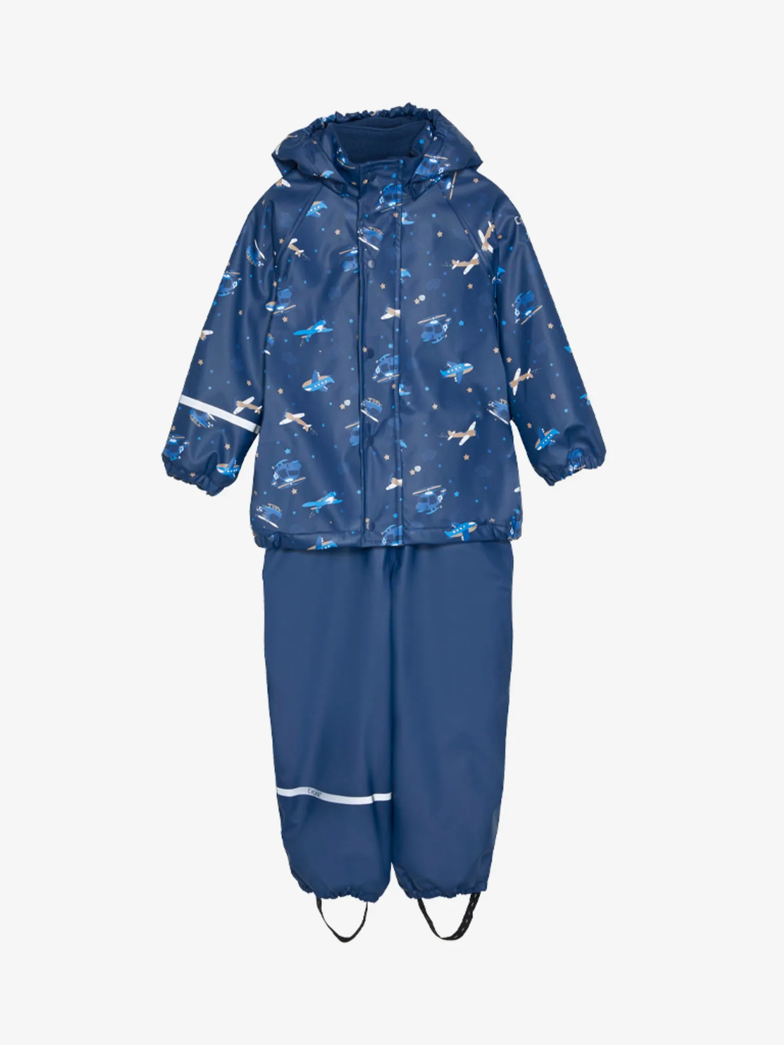 Celavi Fleece Lined Pageant Blue Waterproof Rainwear Set