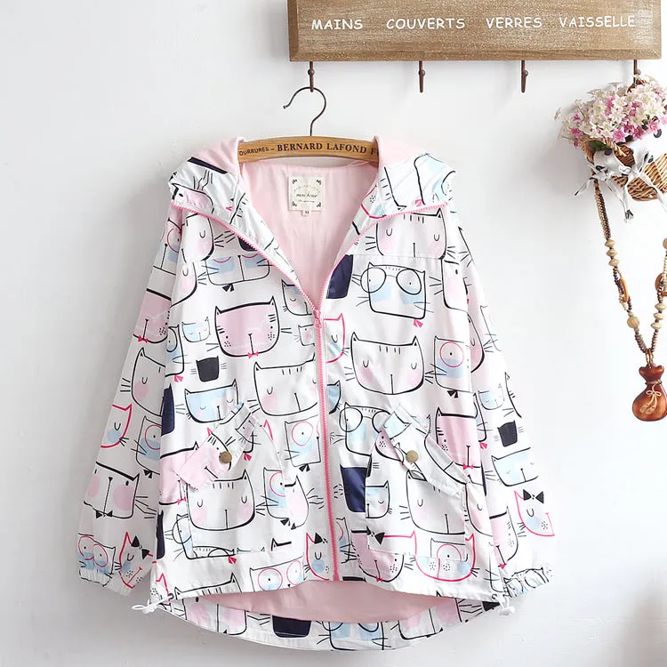 Cute Cat Hoodie Jacket AD12243