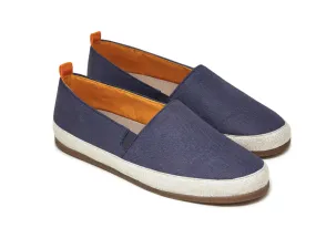 Dark Blue Linen Espadrille