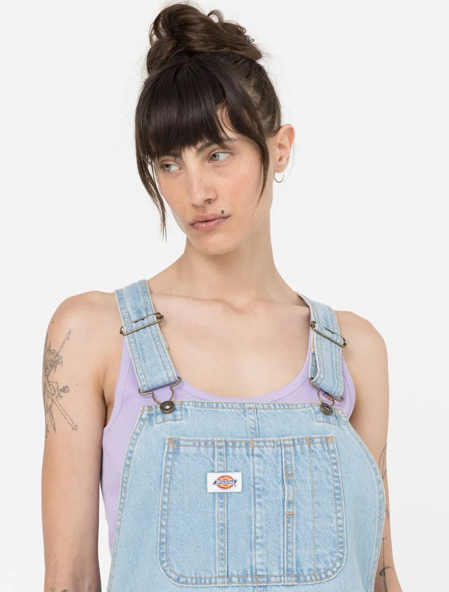 Dickies Women's Classic Denim Bib DK0A4XYCC151 vintage blue dungarees