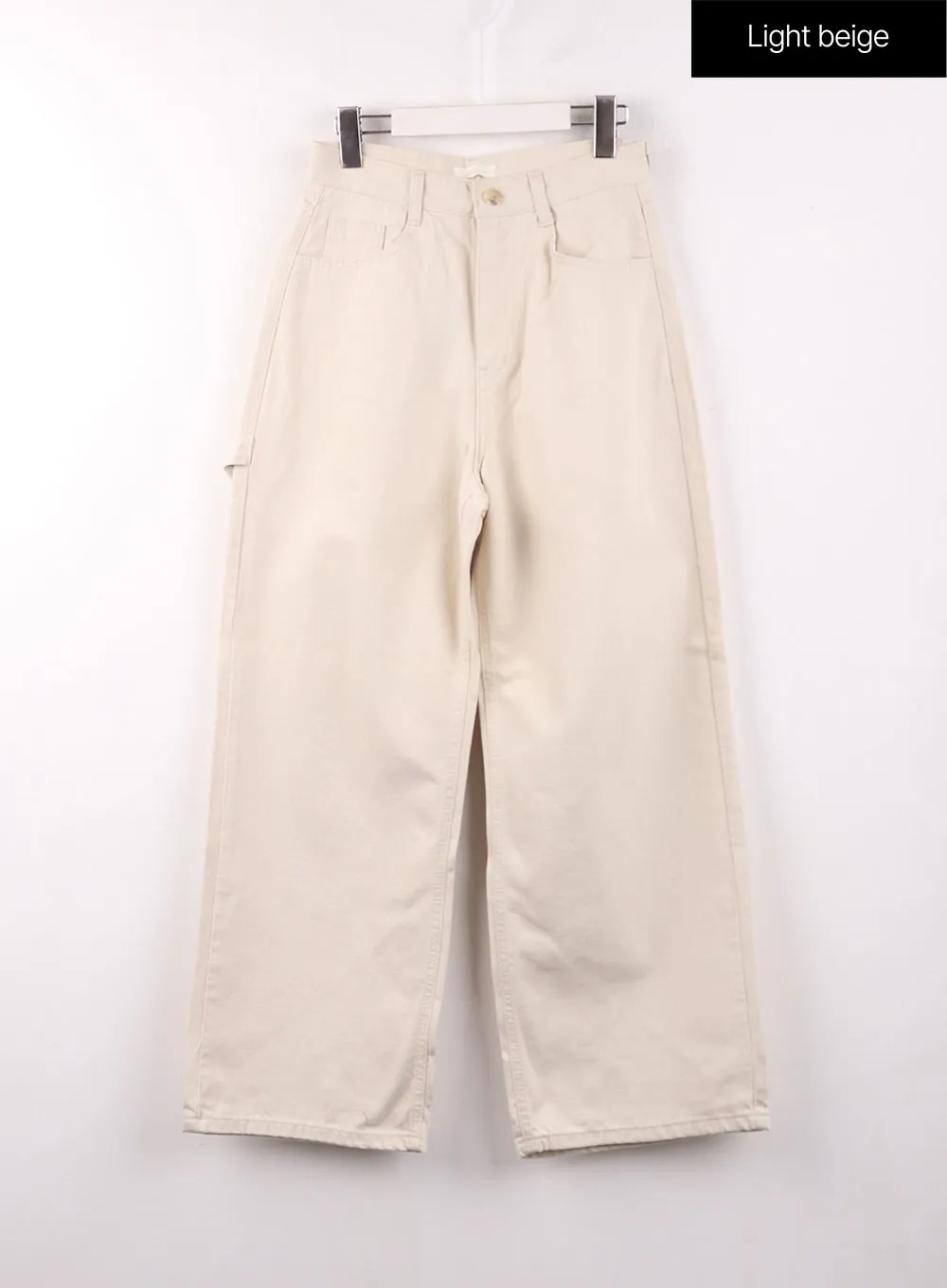 Drawstring Cotton Straight Pants OF405