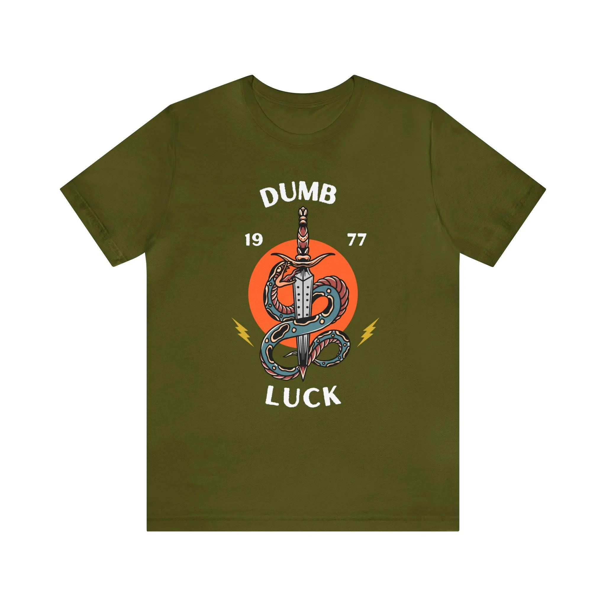 Dumb Luck Tattoo T-shirt / Unisex Vintage American Old School Traditional Tattoo Flash Tee Shirt /  Punk Alternative Clothing Tshirt