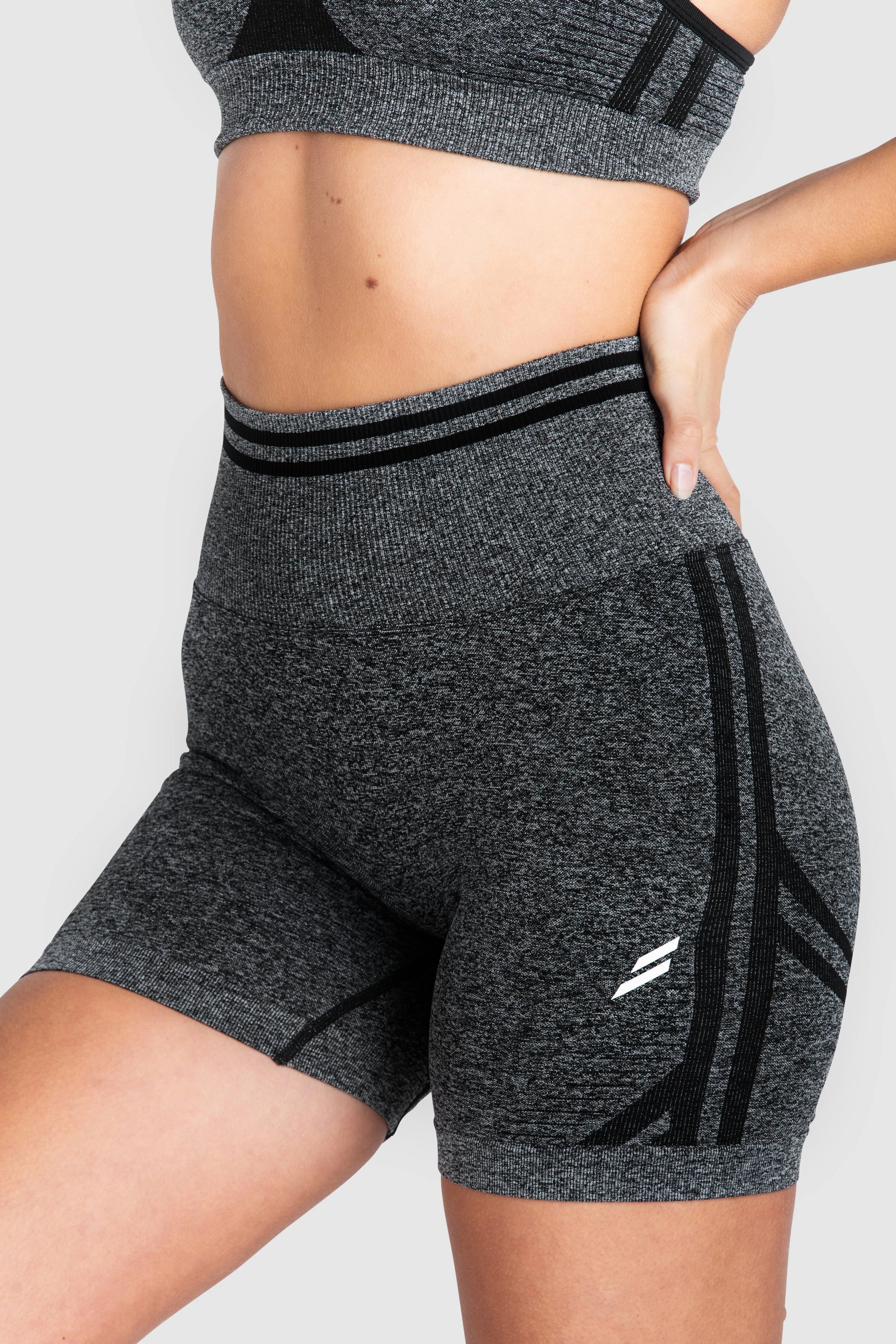 DYE Scrunch Seamless Shorts - Black Marl