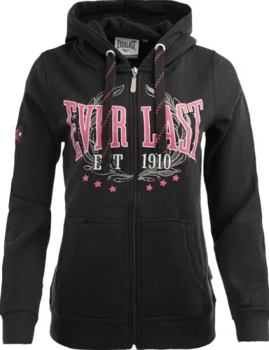 Everlast Womens Black Heritage Zip Hoodie Jacket