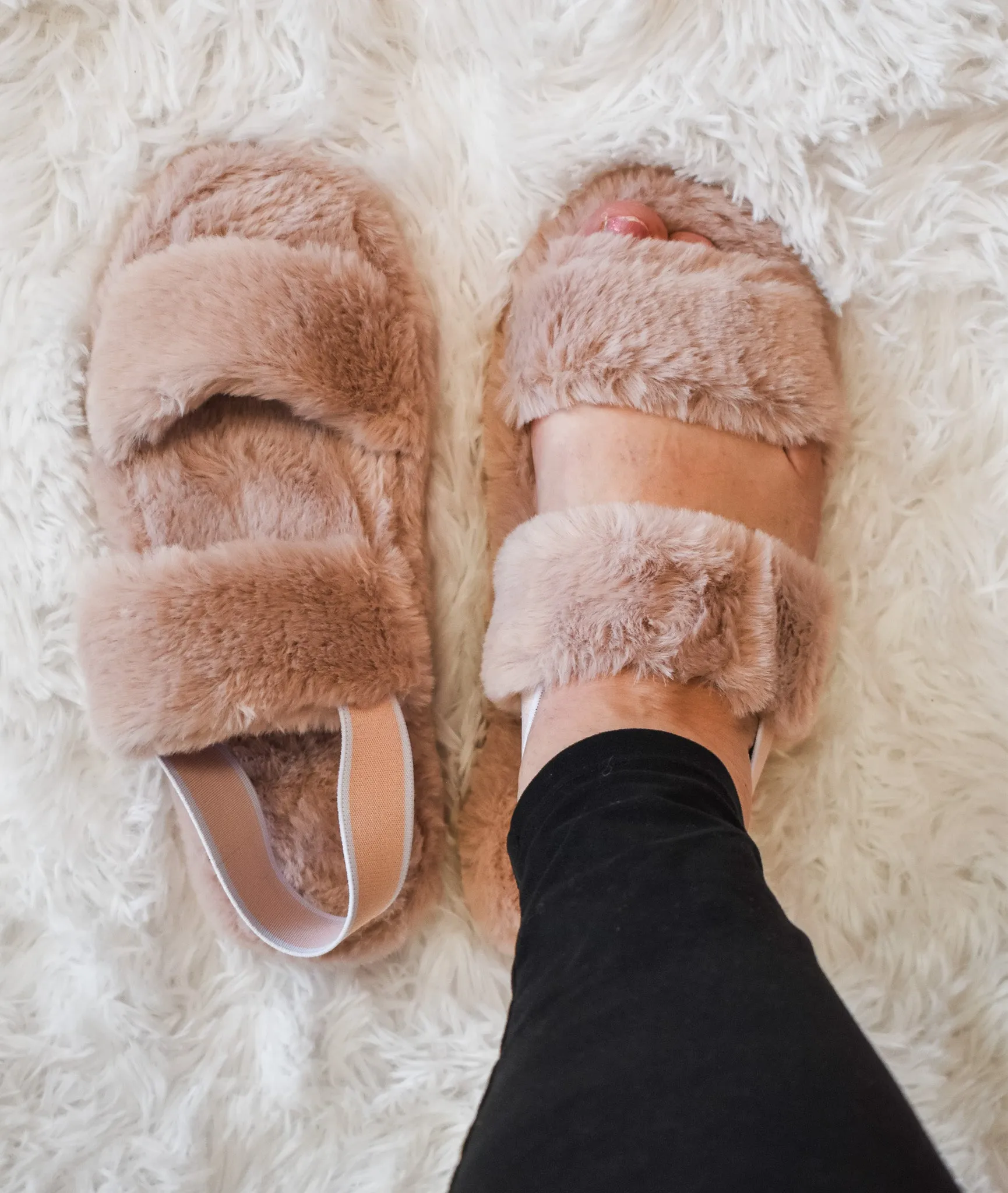 Fuzzy Faux Fur Slippers