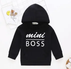 GIRLS “MINI BOSS” BLACK OR WHITE SWEATSHIRT