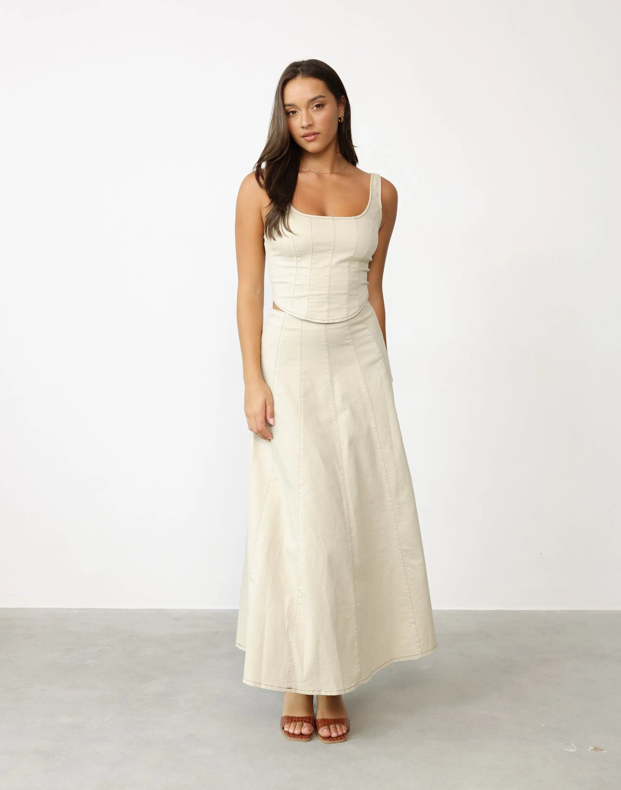 Haylee Maxi Skirt (Oat)