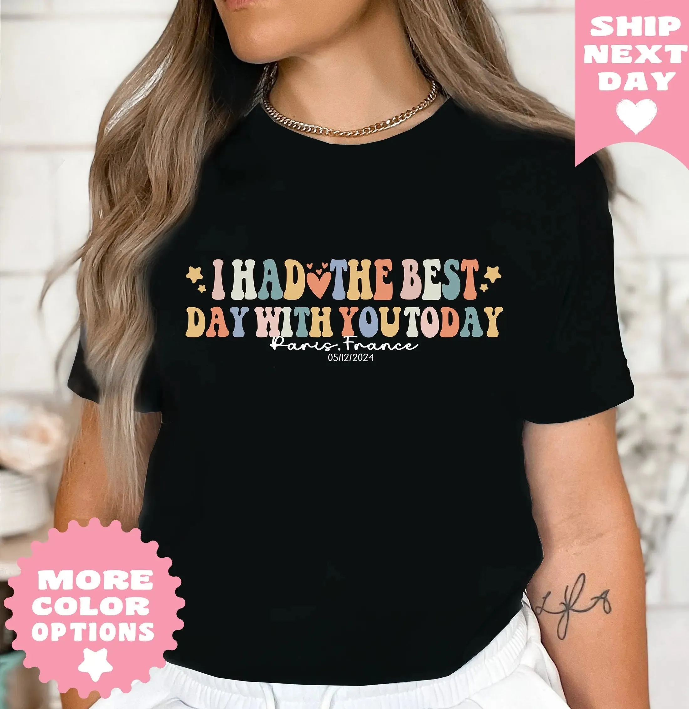 I Had The Best Day With You Today Shirt, Eras Tour T-Shirt, Swiftie Tee, Personalized Eras Tour Merch, Personalized gift shirt  for swiftie