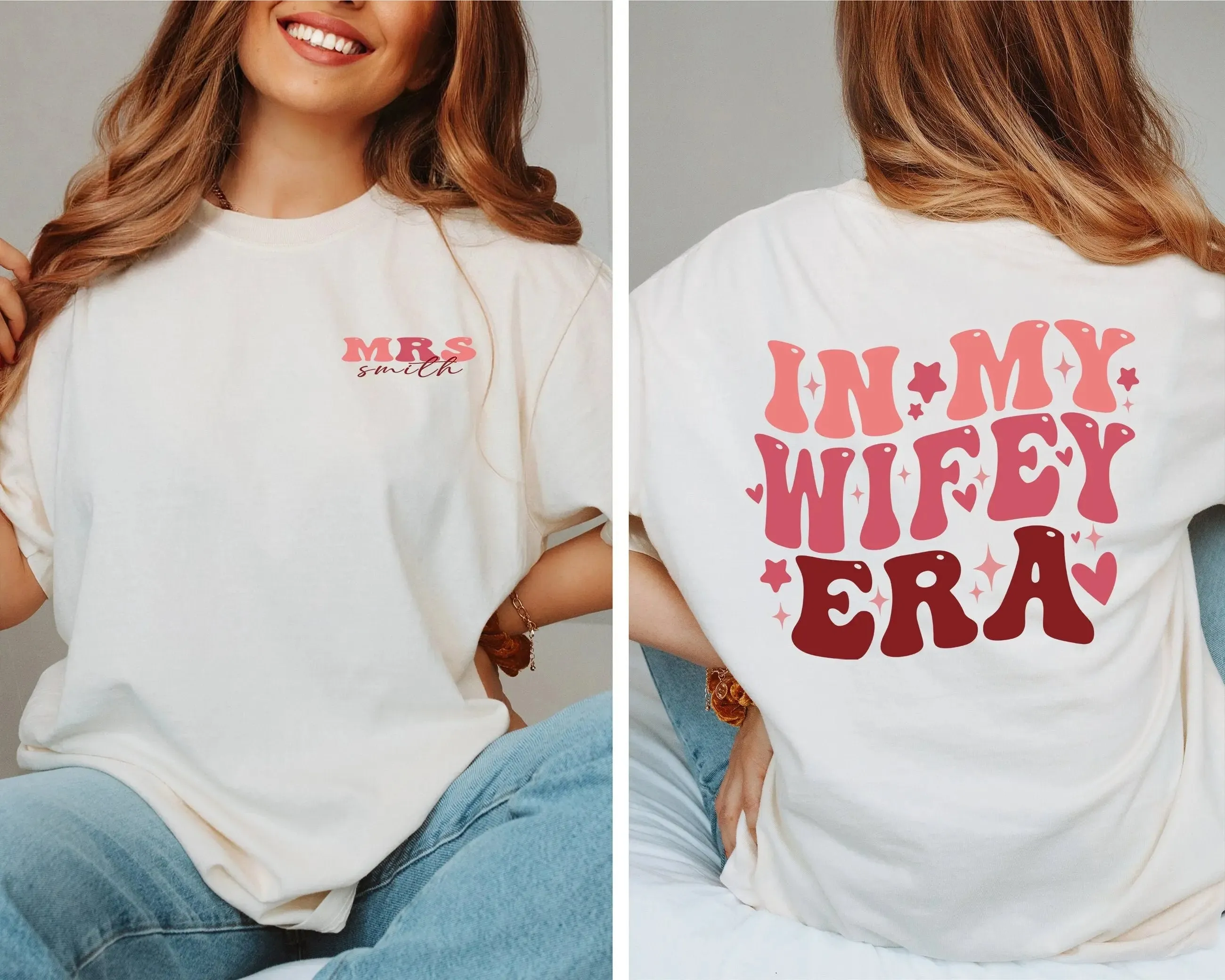 In My Wifey Era Shirt, Custom Bride Shirt, Engagement Gift For Her, Wedding Gift, Bridal Shower Gift, In My Wifey Era Comfort Color Shirt