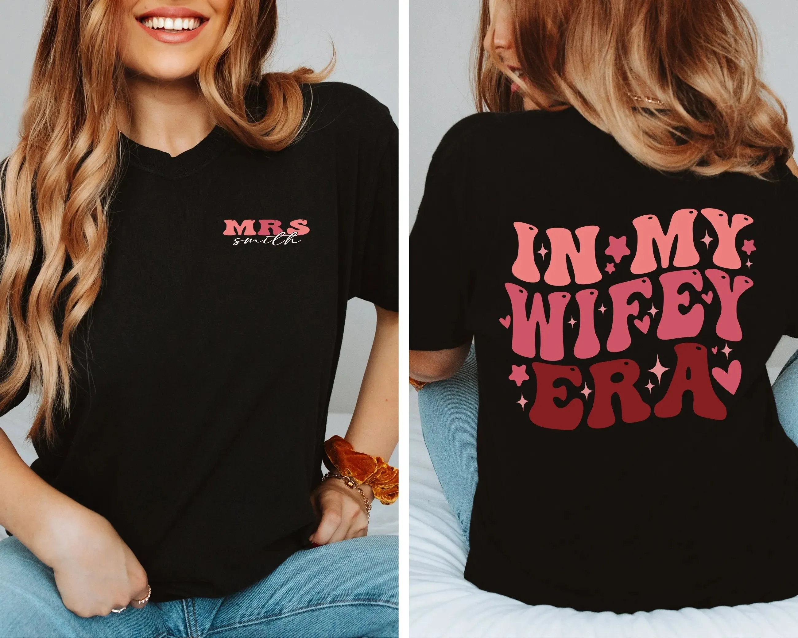 In My Wifey Era Shirt, Custom Bride Shirt, Engagement Gift For Her, Wedding Gift, Bridal Shower Gift, In My Wifey Era Comfort Color Shirt