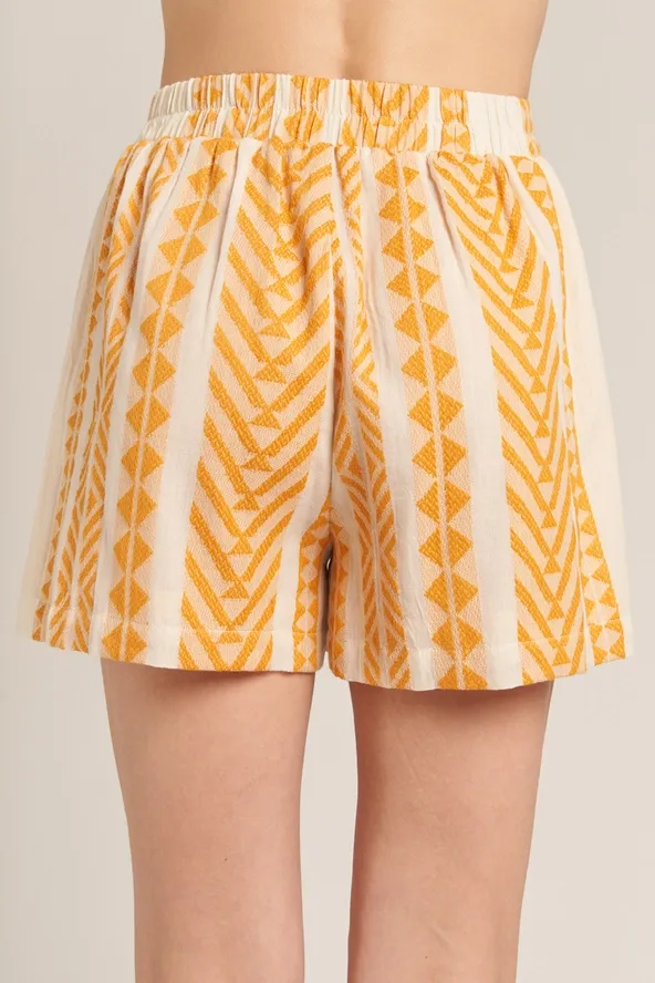 Lemon Drop Embroidered Shorts