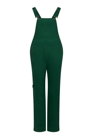 Leni Women's Organic Cotton Dungarees | Forest Green