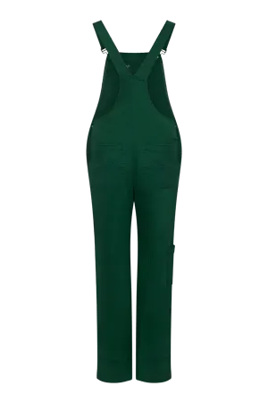 Leni Women's Organic Cotton Dungarees | Forest Green