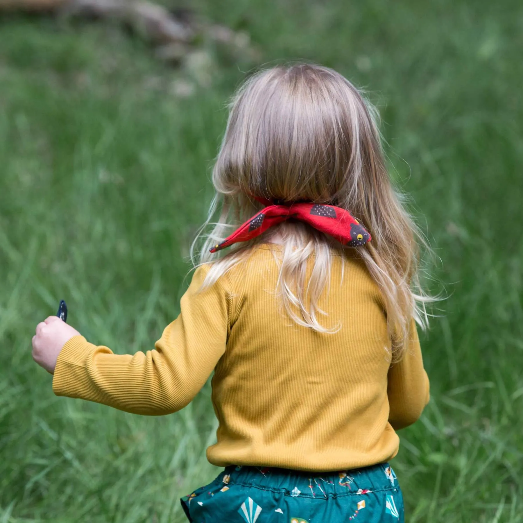 Little Green Radicals Gold Ribbed Long Sleeved Bodysuit