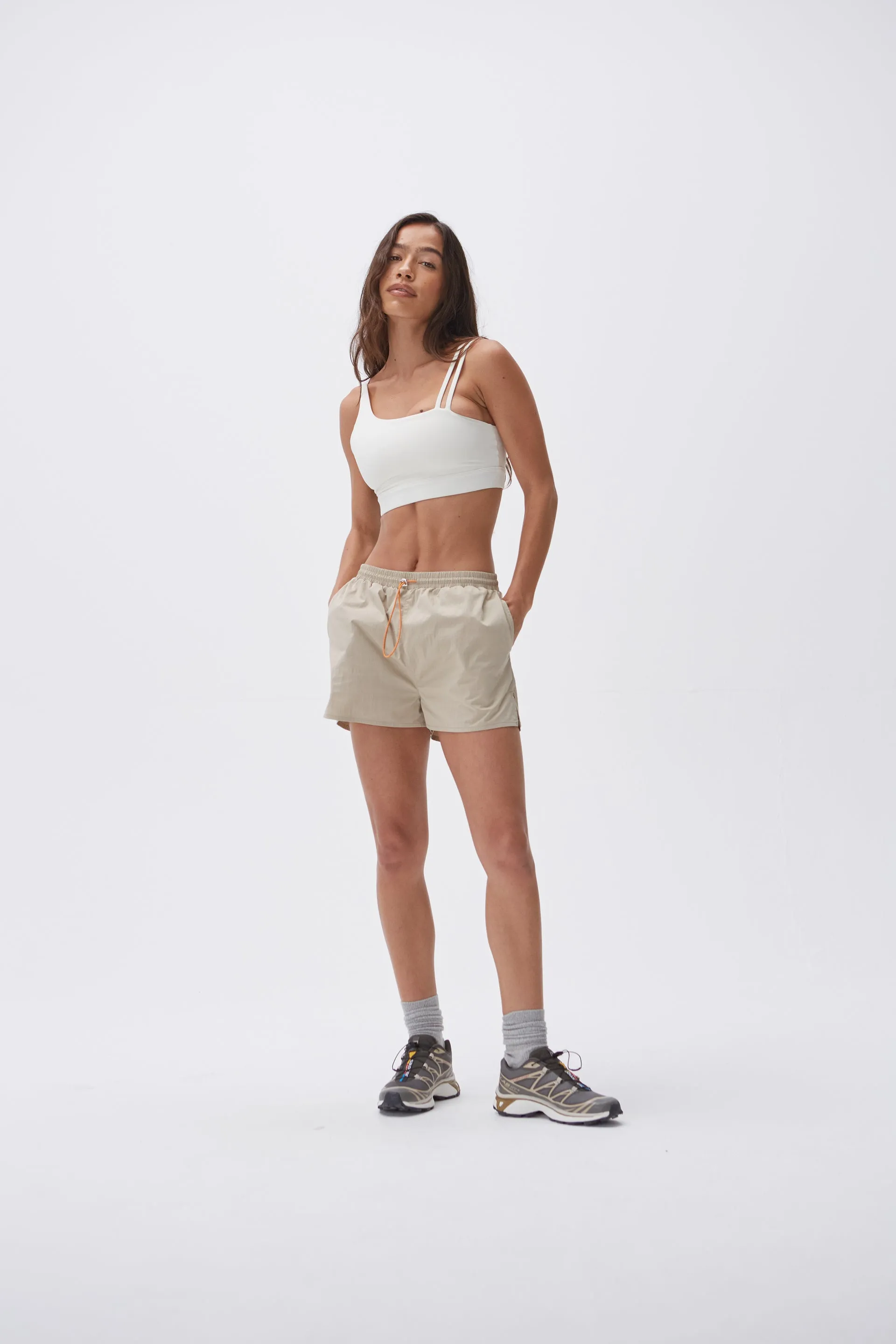 Loose Pocket Shorts - Beige