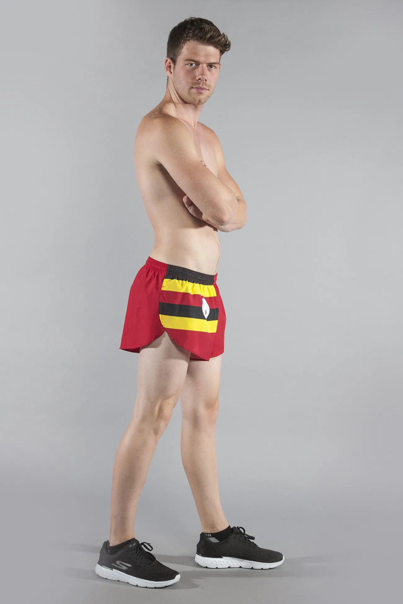 Men's 1" Elite Split Shorts- Uganda