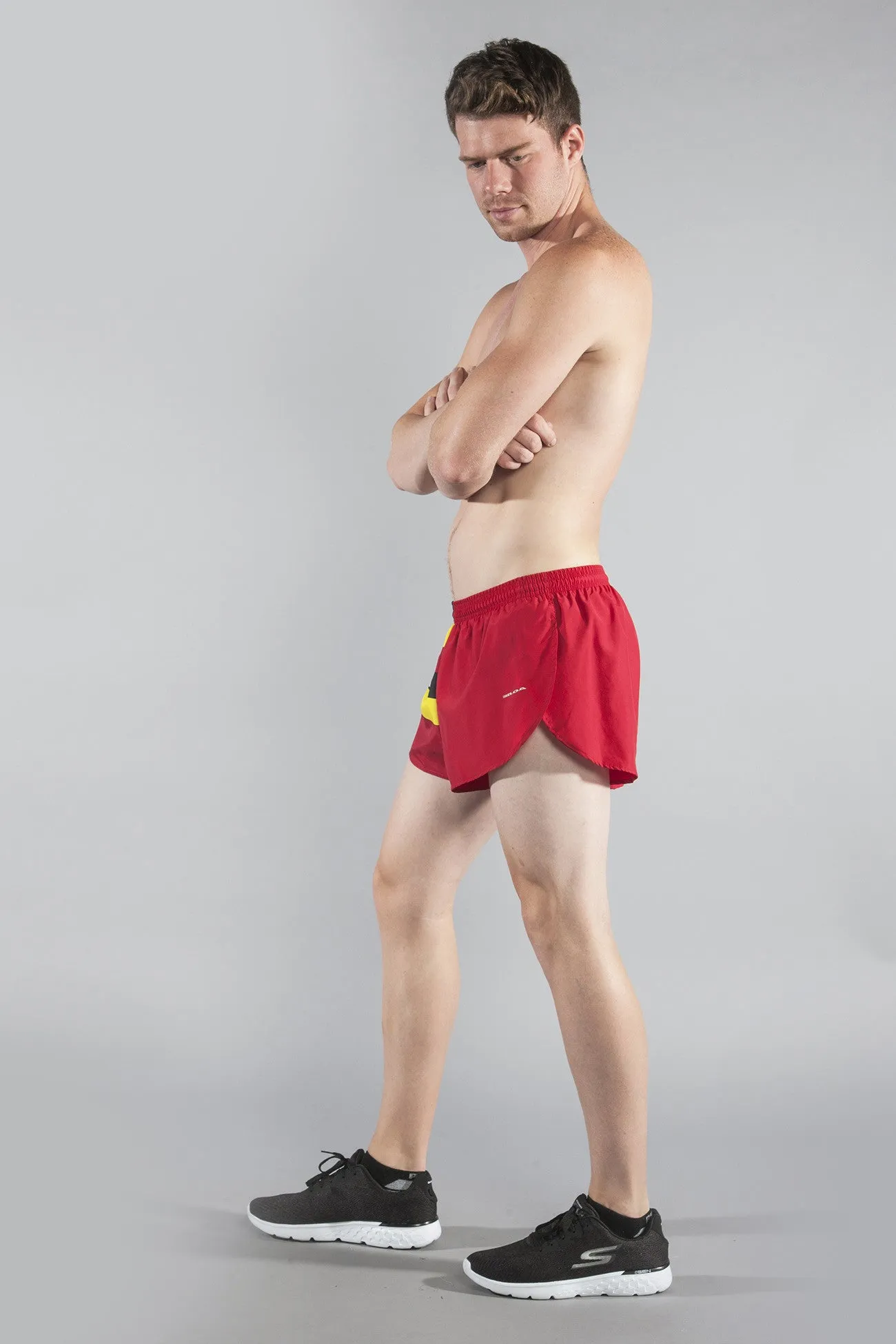 Men's 1" Elite Split Shorts- Uganda