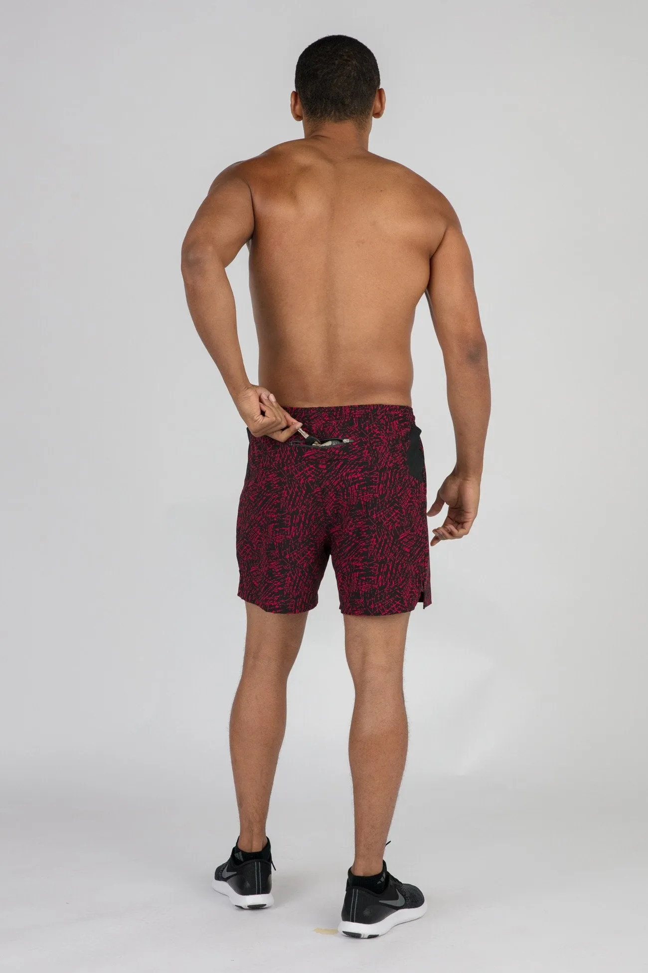 Men's 2-N-1 5 Inch Ultra Running Shorts- Hyper Red