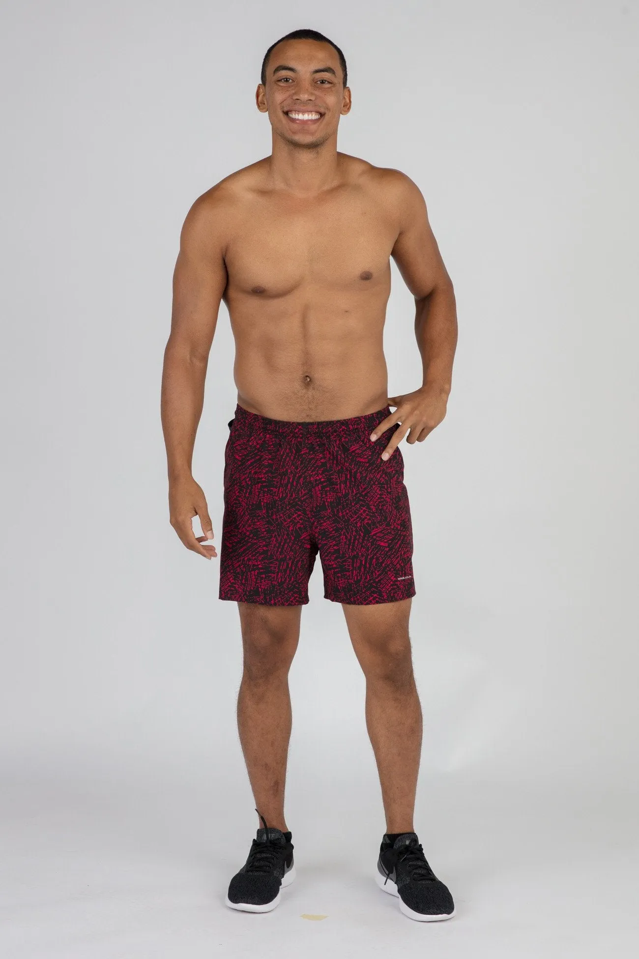 Men's 2-N-1 5 Inch Ultra Running Shorts- Hyper Red