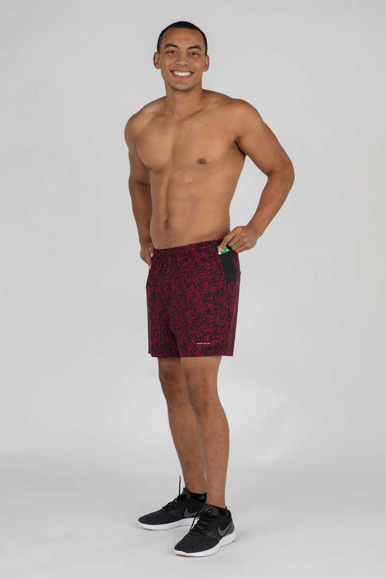 Men's 2-N-1 5 Inch Ultra Running Shorts- Hyper Red