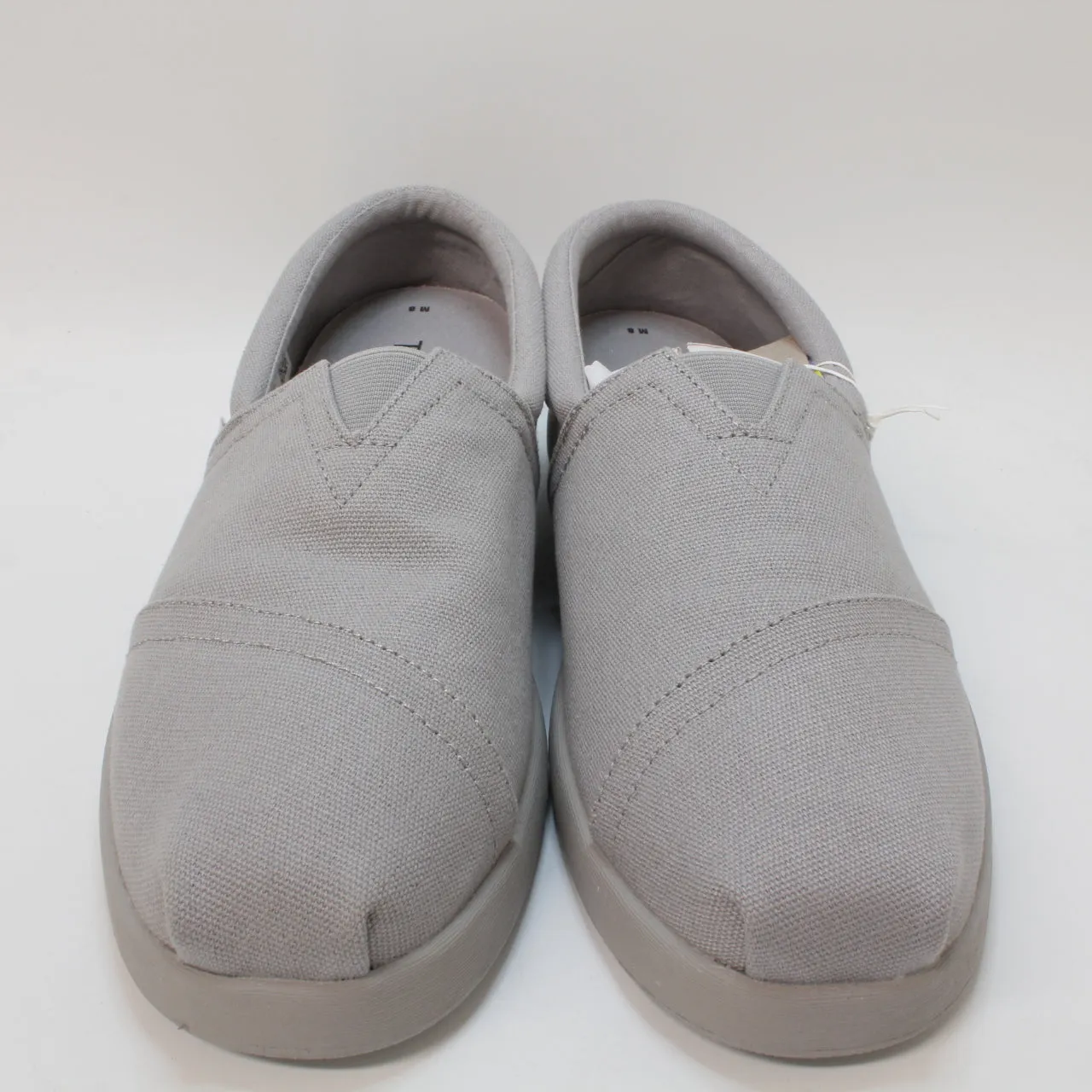 Mens Toms Alpargata Forward Drizzle Grey Recycled Cotton Canvas Uk Size 7