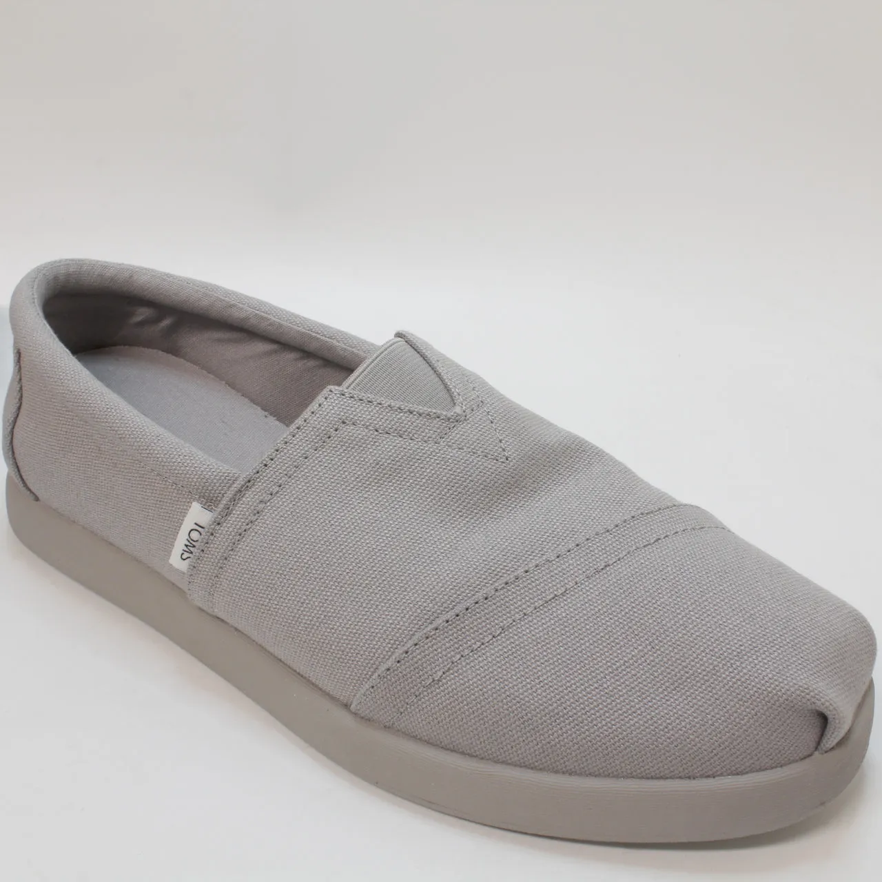 Mens Toms Alpargata Forward Drizzle Grey Recycled Cotton Canvas Uk Size 7