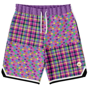 Mercury Retrograde Polka Plaid Basketball Shorts