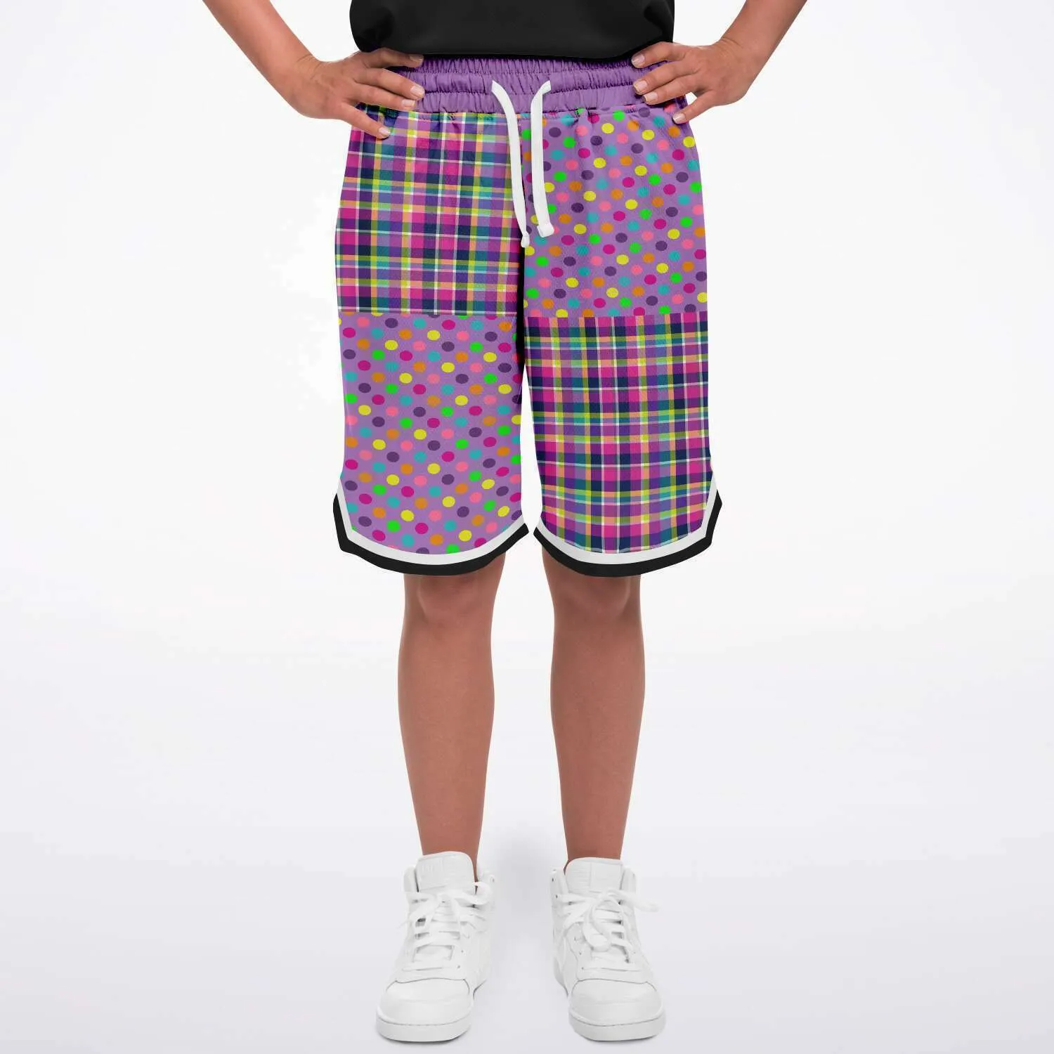 Mercury Retrograde Polka Plaid Basketball Shorts