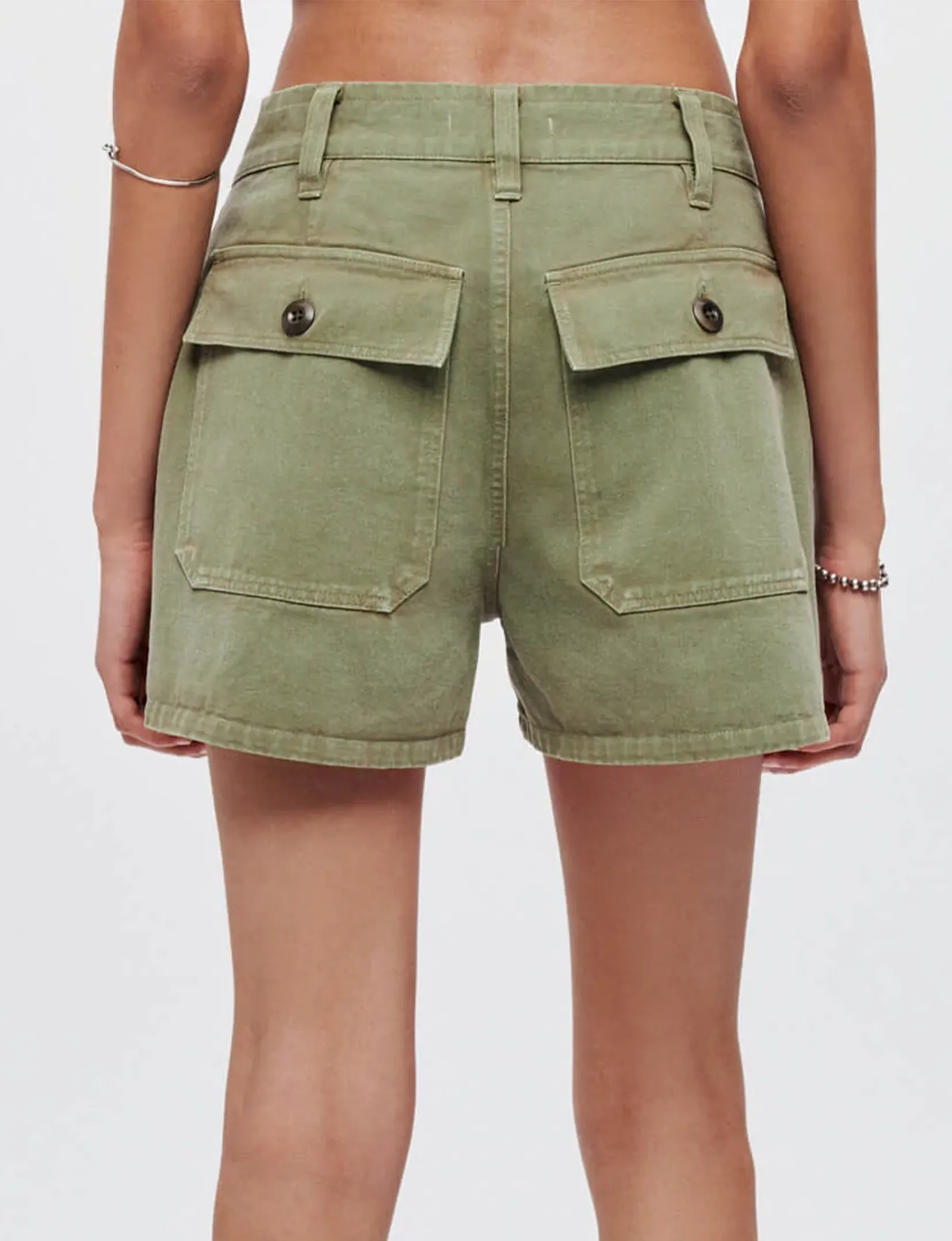 Military Mini Short, Bayleaf