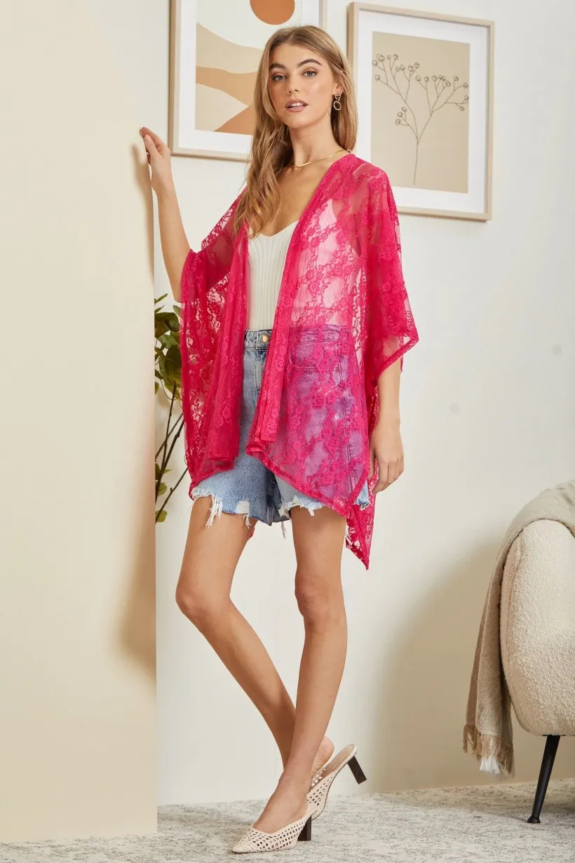 Natural Obsession Kimono - Fuchsia