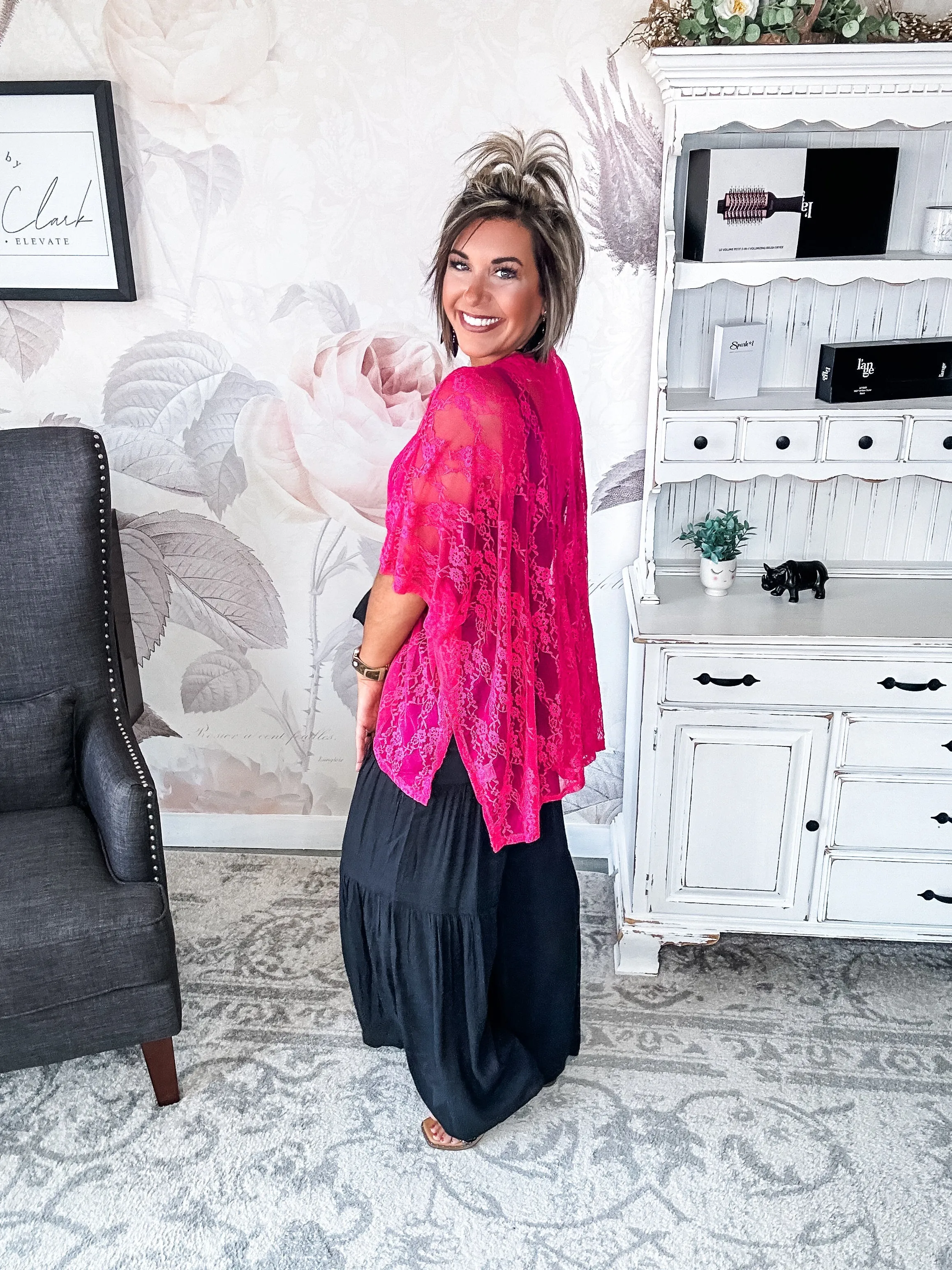 Natural Obsession Kimono - Fuchsia