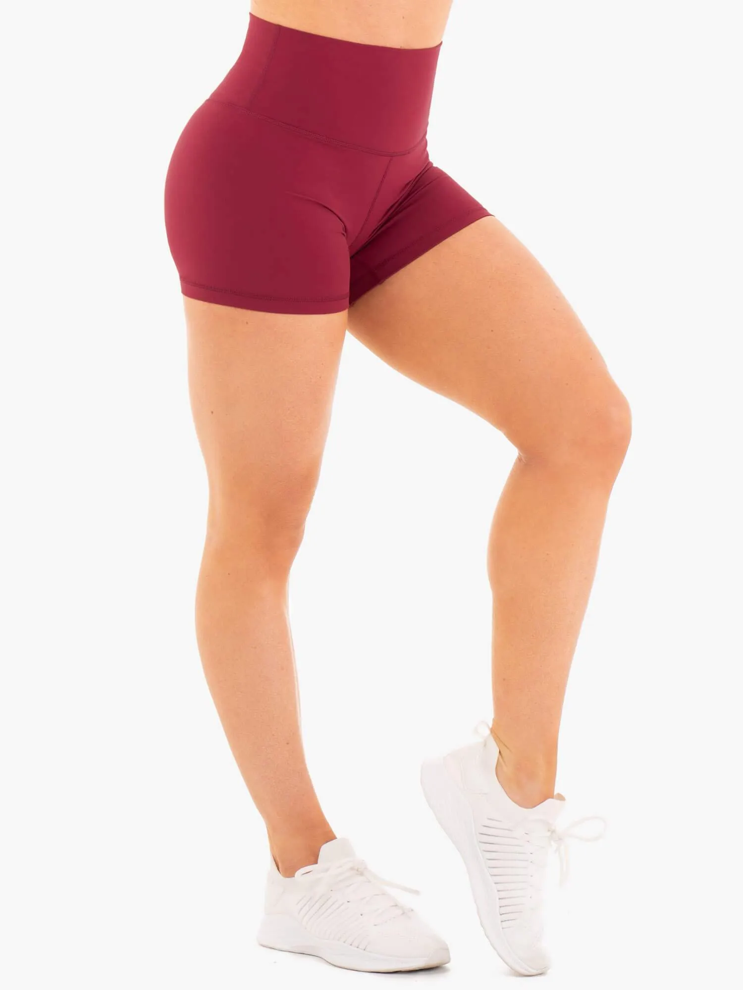 NKD High Waisted Shorts - Berry Red