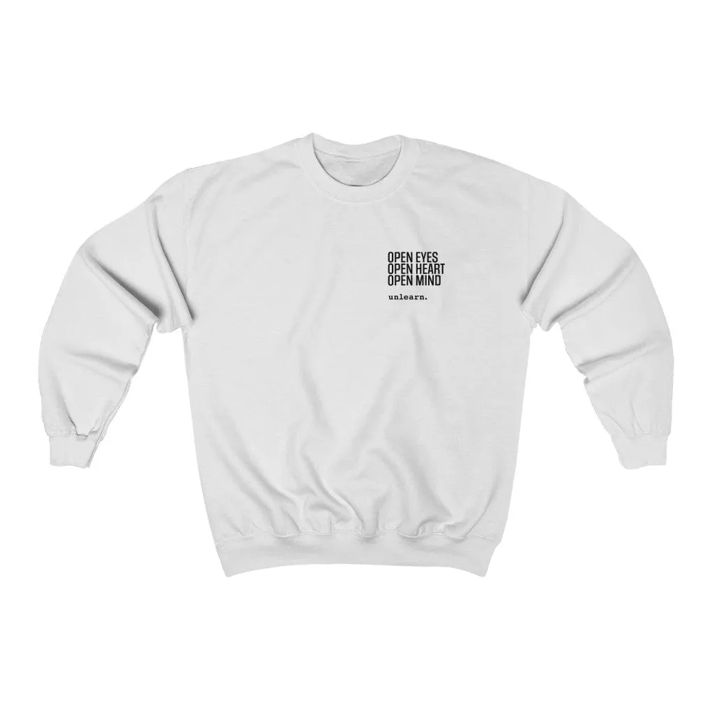 Open Eyes, Open Heart - Relaxed Fit Crewneck Sweatshirt