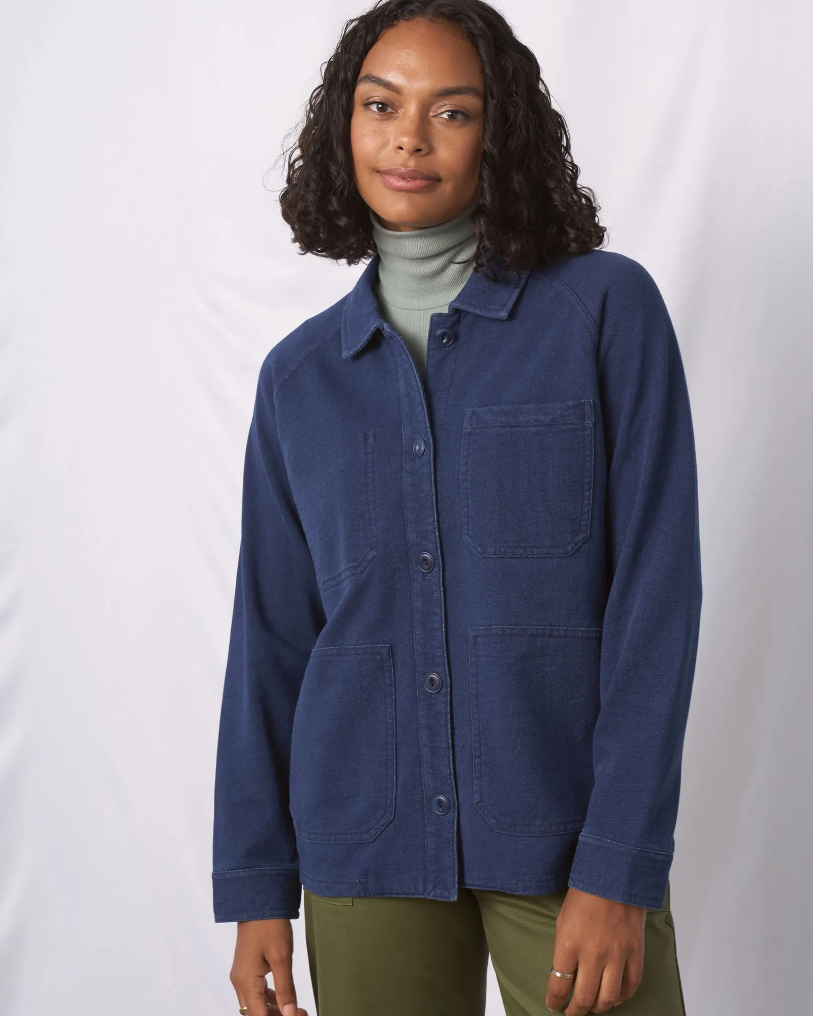 Organic Indigo Terry Chore Coat