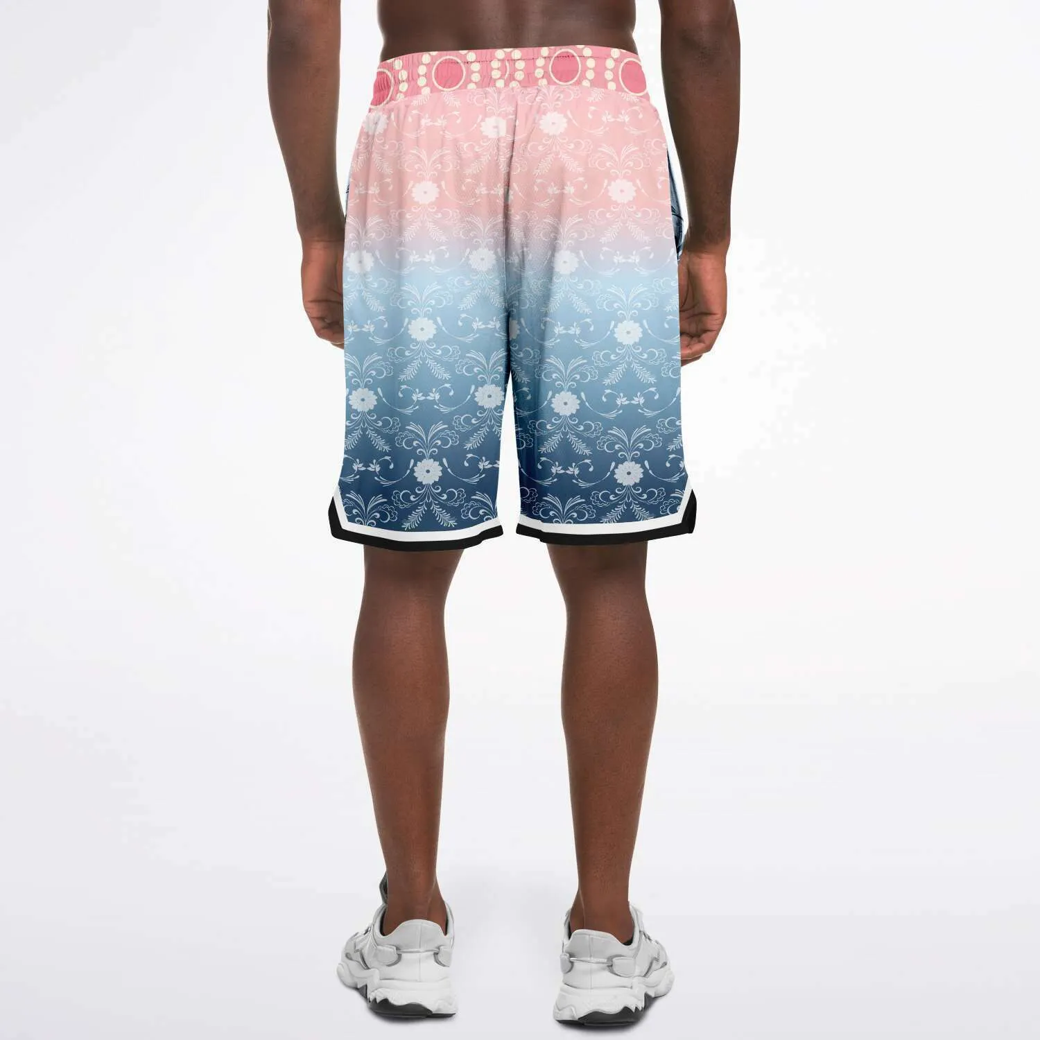 Pink Glacier Unisex Basketball Shorts