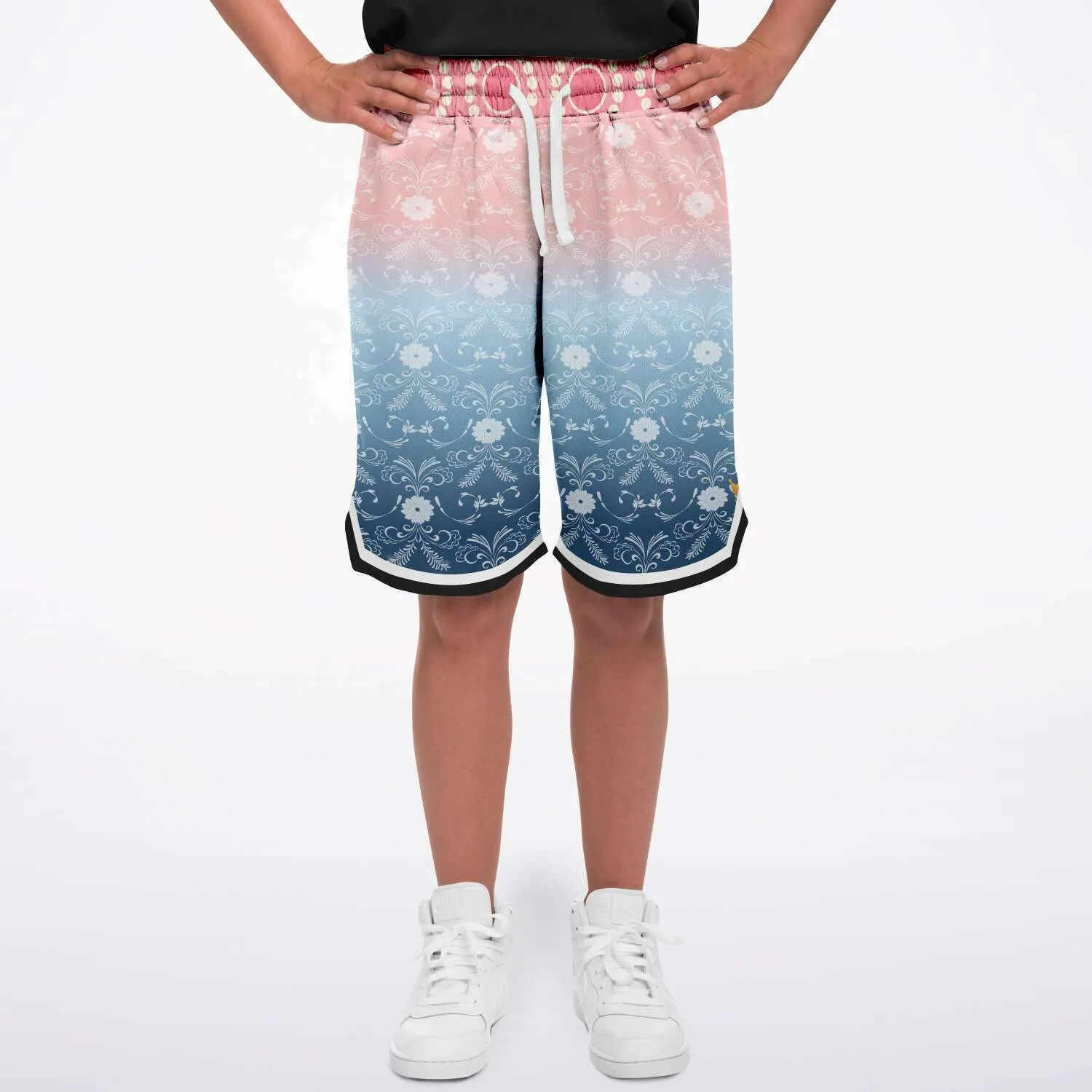 Pink Glacier Unisex Basketball Shorts