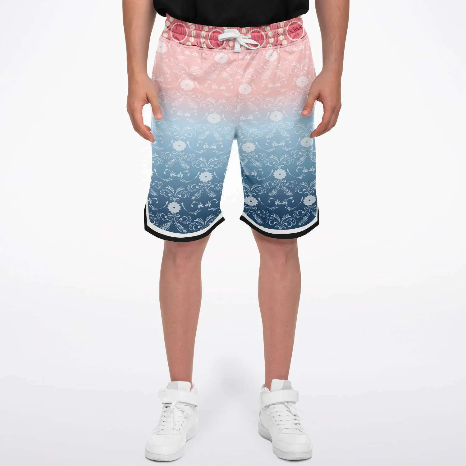 Pink Glacier Unisex Basketball Shorts